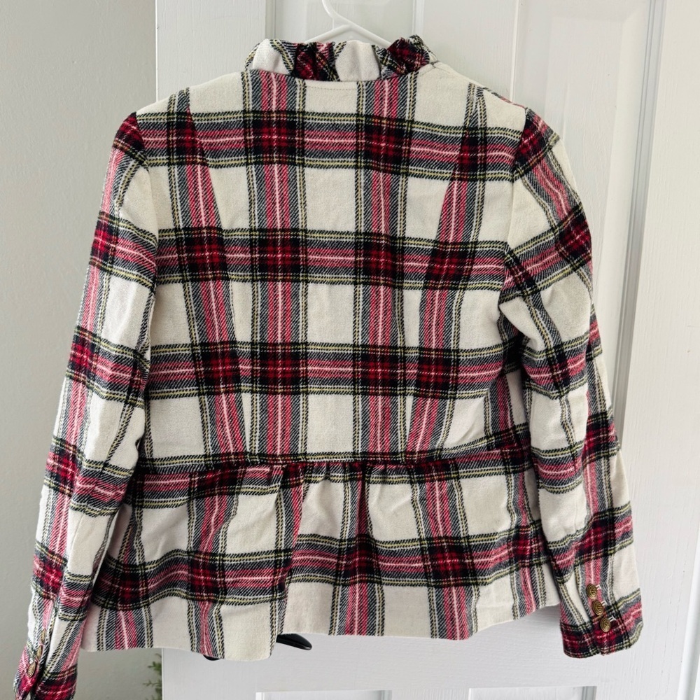 Talbots Tartan Plaid Wool Ruffle Blazer - Picture 8 of 9